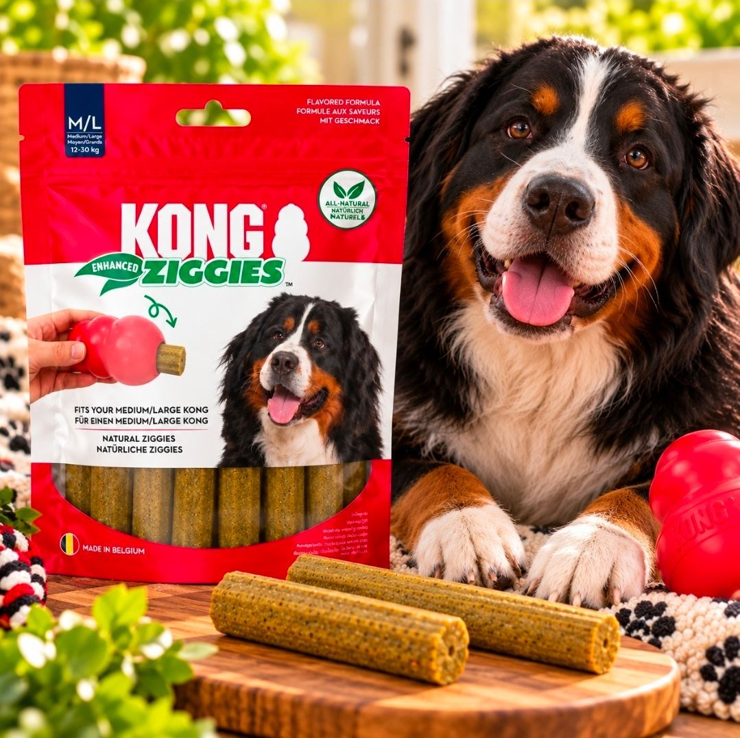 Kong Ziggies Enhanced, mt. M/L - 227 g