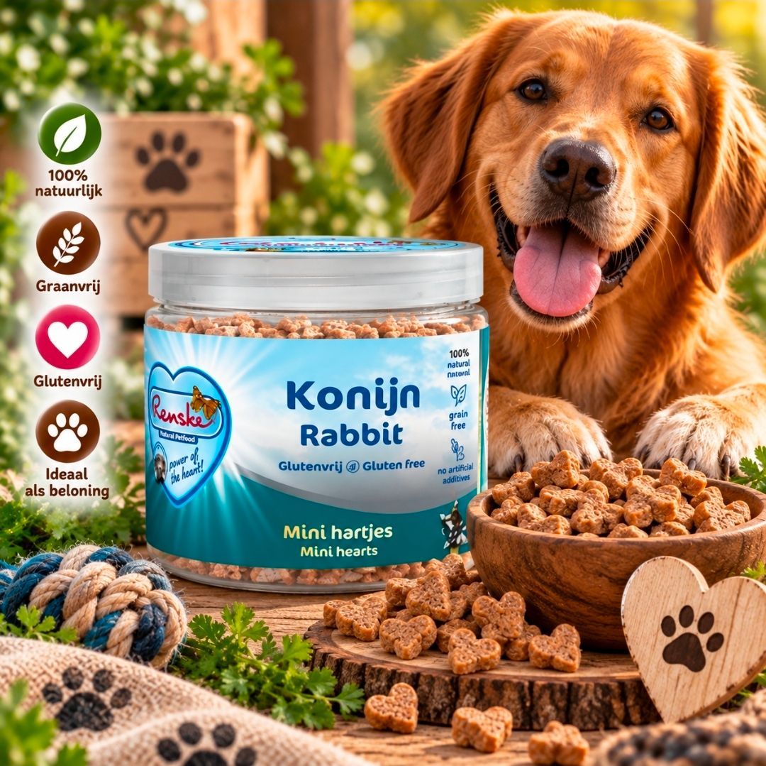 Konijn Renske Mini Hartjes - 100 gr