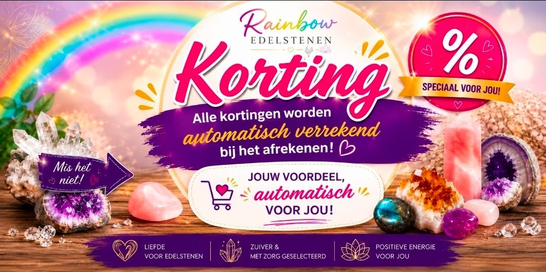 Kleurrijke regenboog voor korting bij rainbow edelstenen