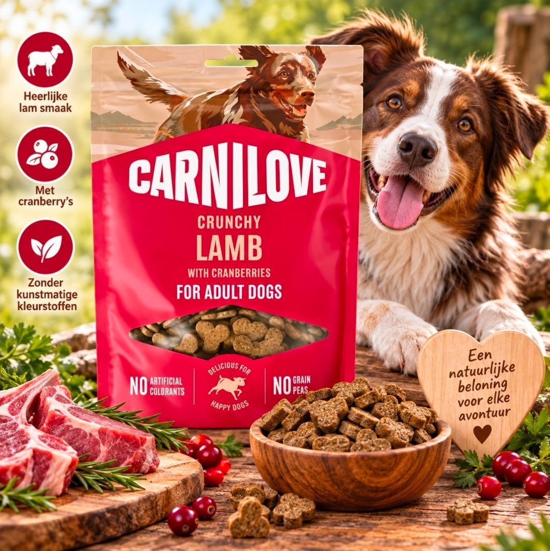 Lam/ Cranberry Carnilove Crunchy Snack - 200 gr
