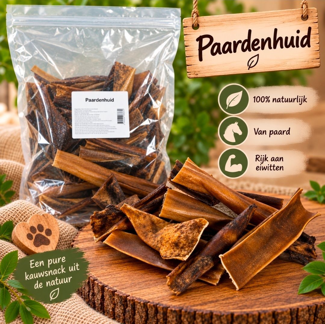 Paardenhuid Zonder Haar Petsnack - 500 gr