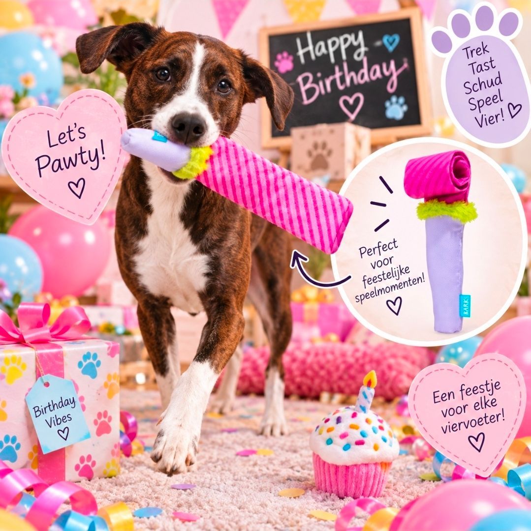Party Blow-Wower Birthday Plush BARK - 38 cm