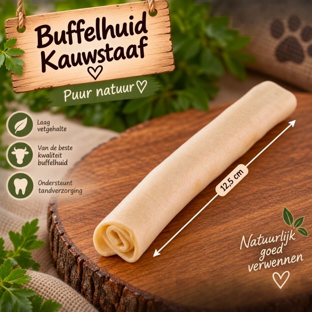 Petsnack Rol Wit - 12,5 cm, 10 st