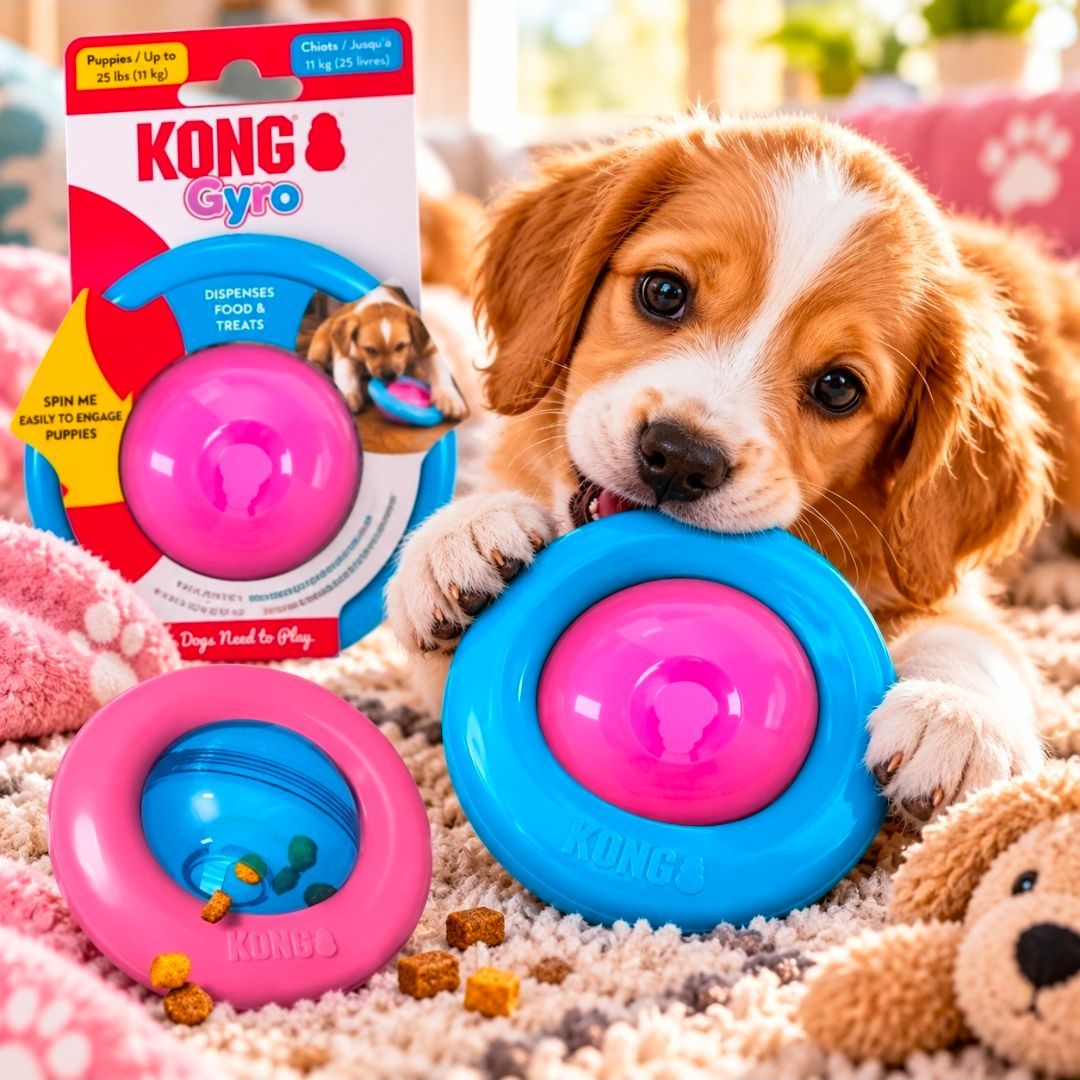 Puppy Food Ball, KONG Gyro - 13 cm