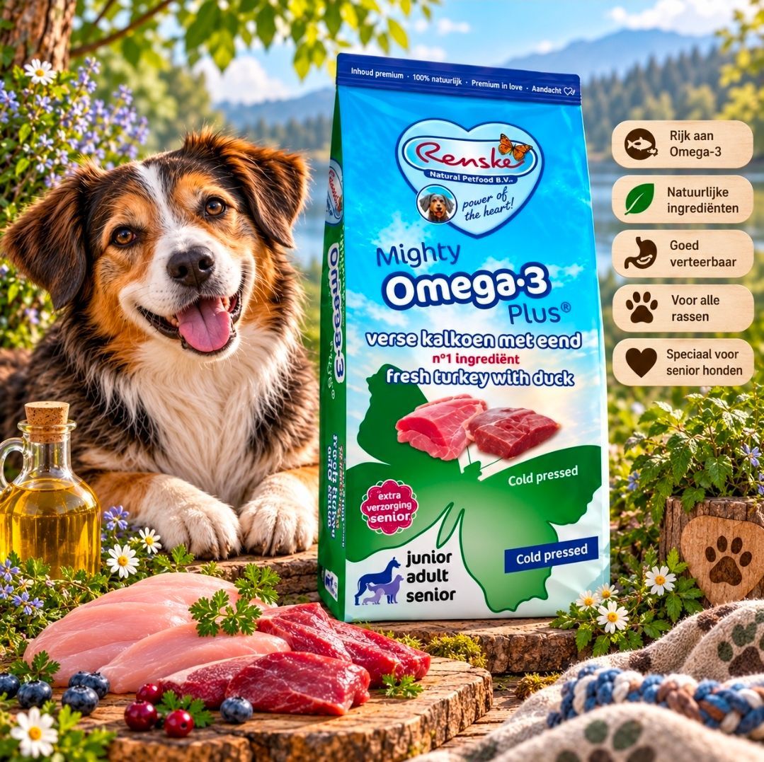 RENSKE Mighty Omega Plus Kalkoen/Eend Geperst - 6,5 kg