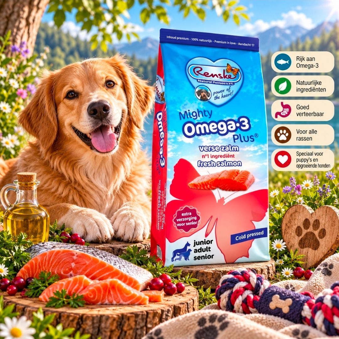 RENSKE Mighty Omega Plus Zalm Geperst Hypoallergeen - 12 kg
