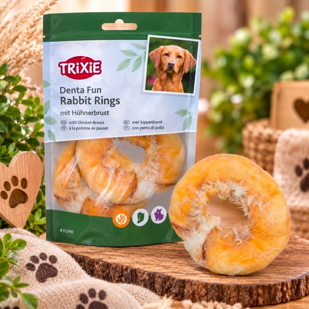 Rabbit Rings with Chicken Breast, Trixie Denta Fun - 100 g