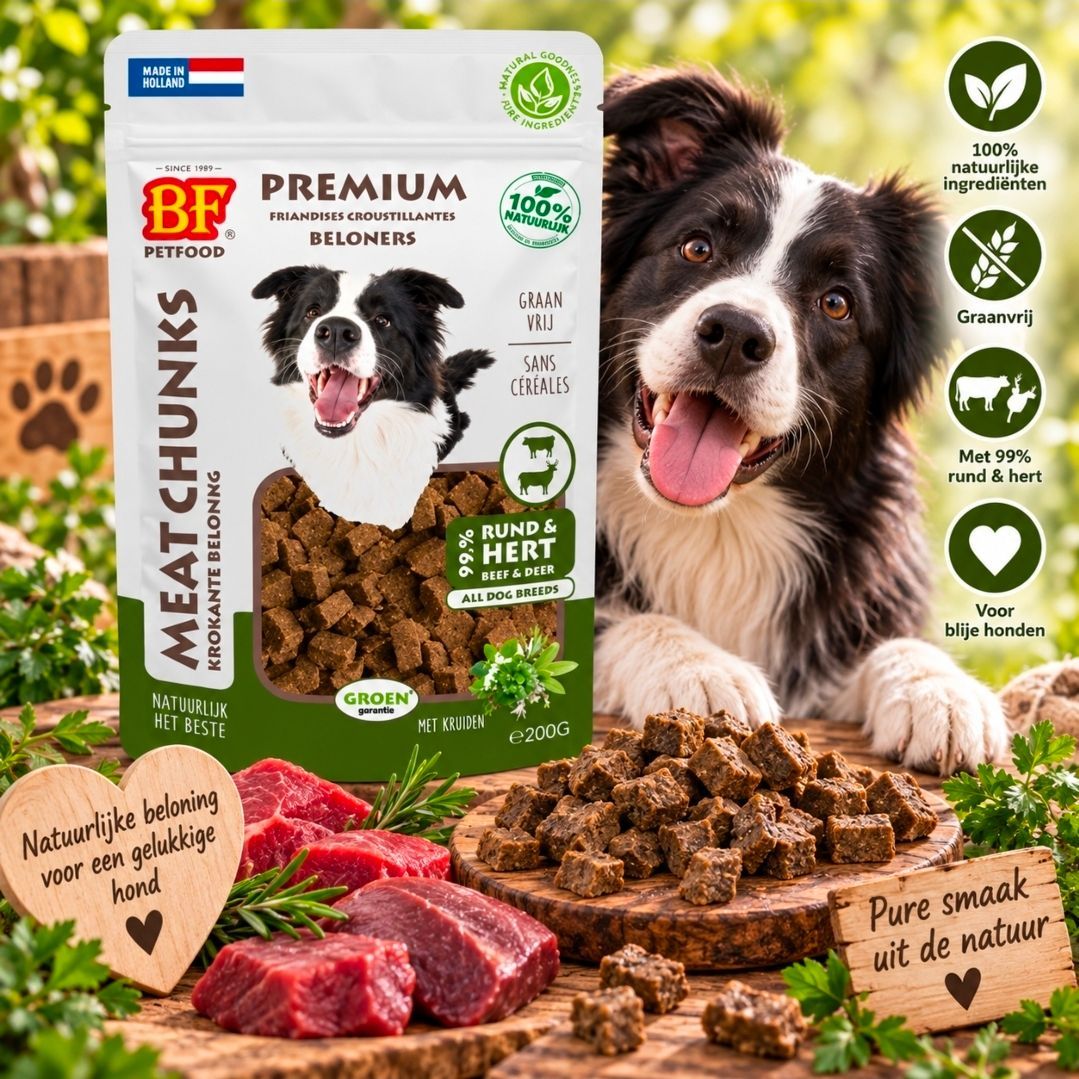 Rund & Hert BF Petfood Meat Chunks - 200 gr