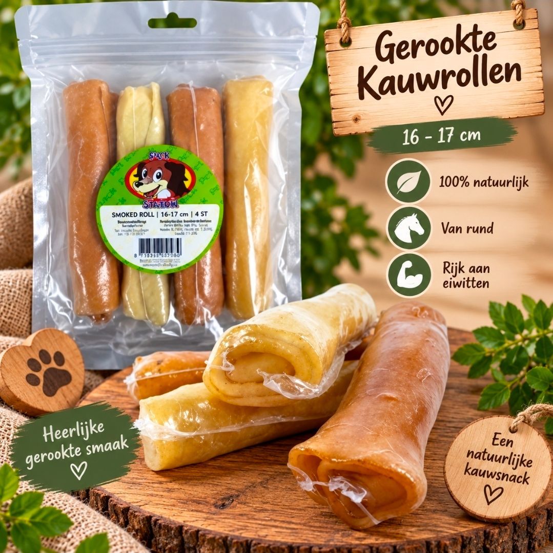 Smoked Roll Petsnack / 16-17 cm, 4 st