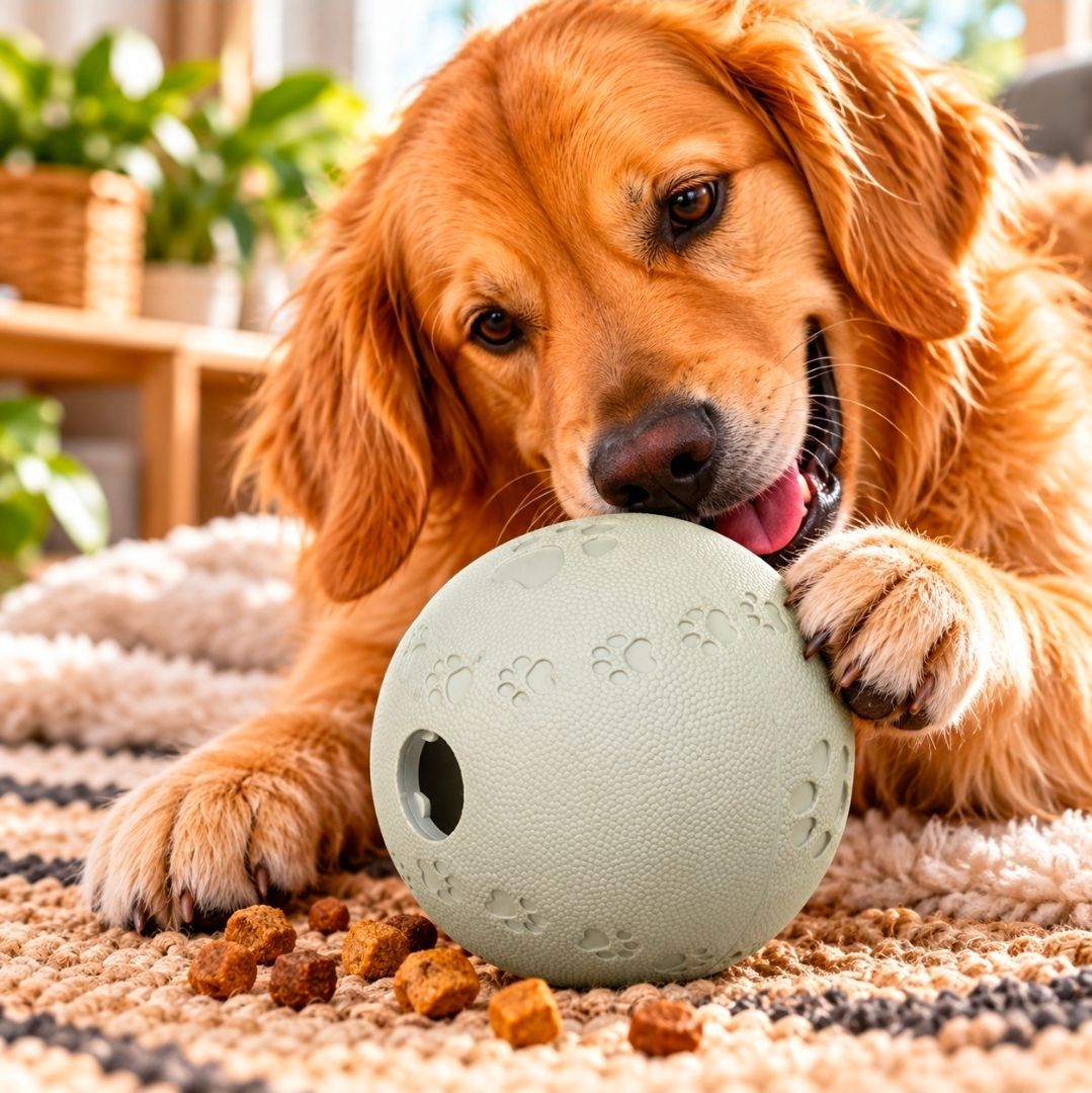 Rubber Treat Ball, Grey, Trixie - 9 cm