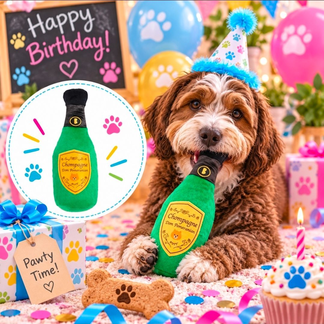 Sparklin Chompagne Birthday Plush, BARK - 23 cm