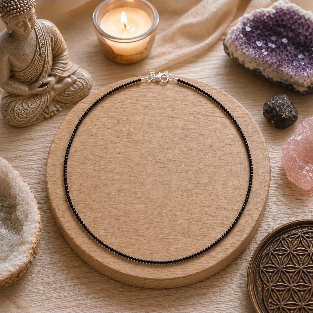 Black Spinel Necklace - Summer Vibes