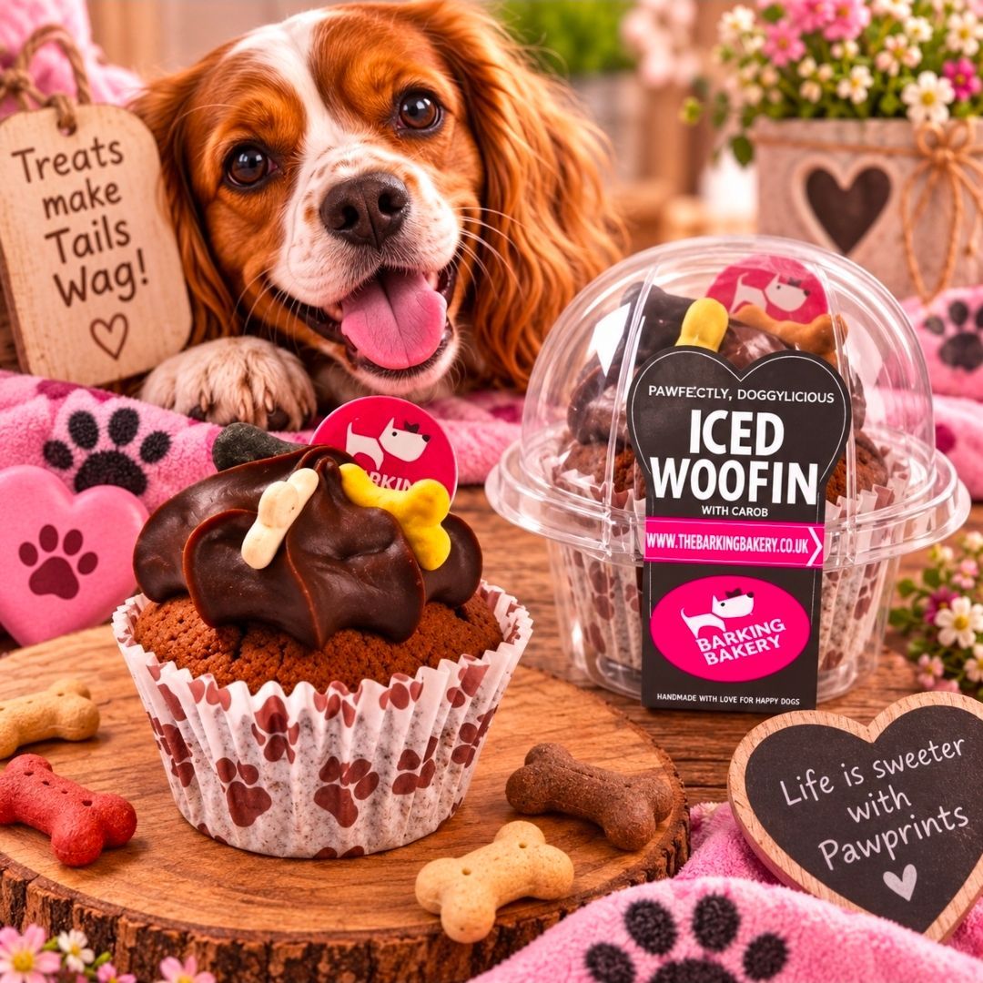 The Barkin Bakery Vanilla Woofin - Carob Glazuur