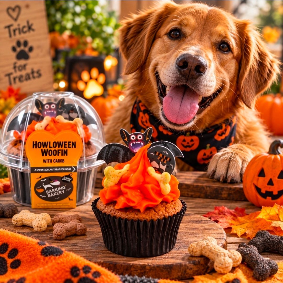 The Barking Bakery Carob Woofin - Oranje Glazuur/ Halloween