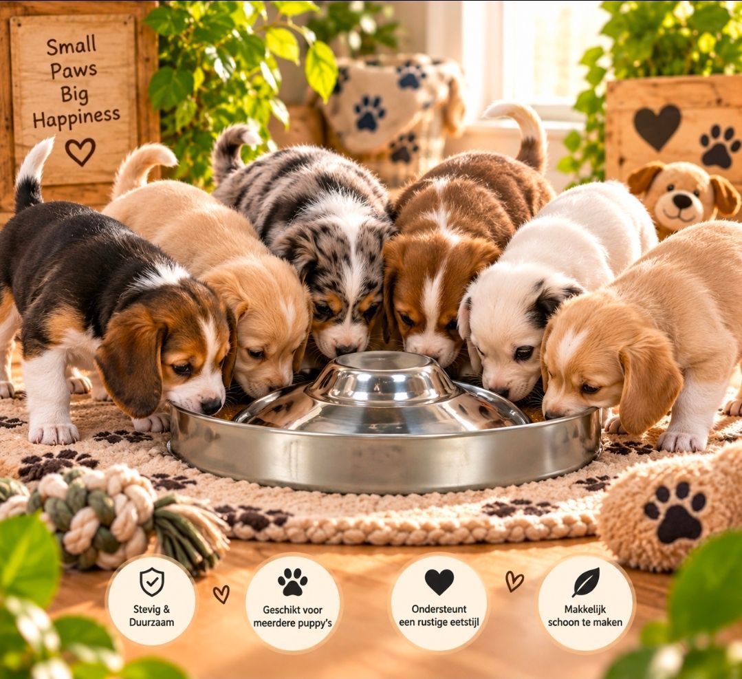 Trixie Junior Puppy Voerbak RVS - 29 cm