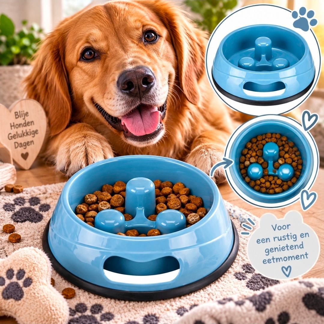 Trixie Slowfeeder Voerbak Kunststof Anti-Slip Assorti - 20 cm