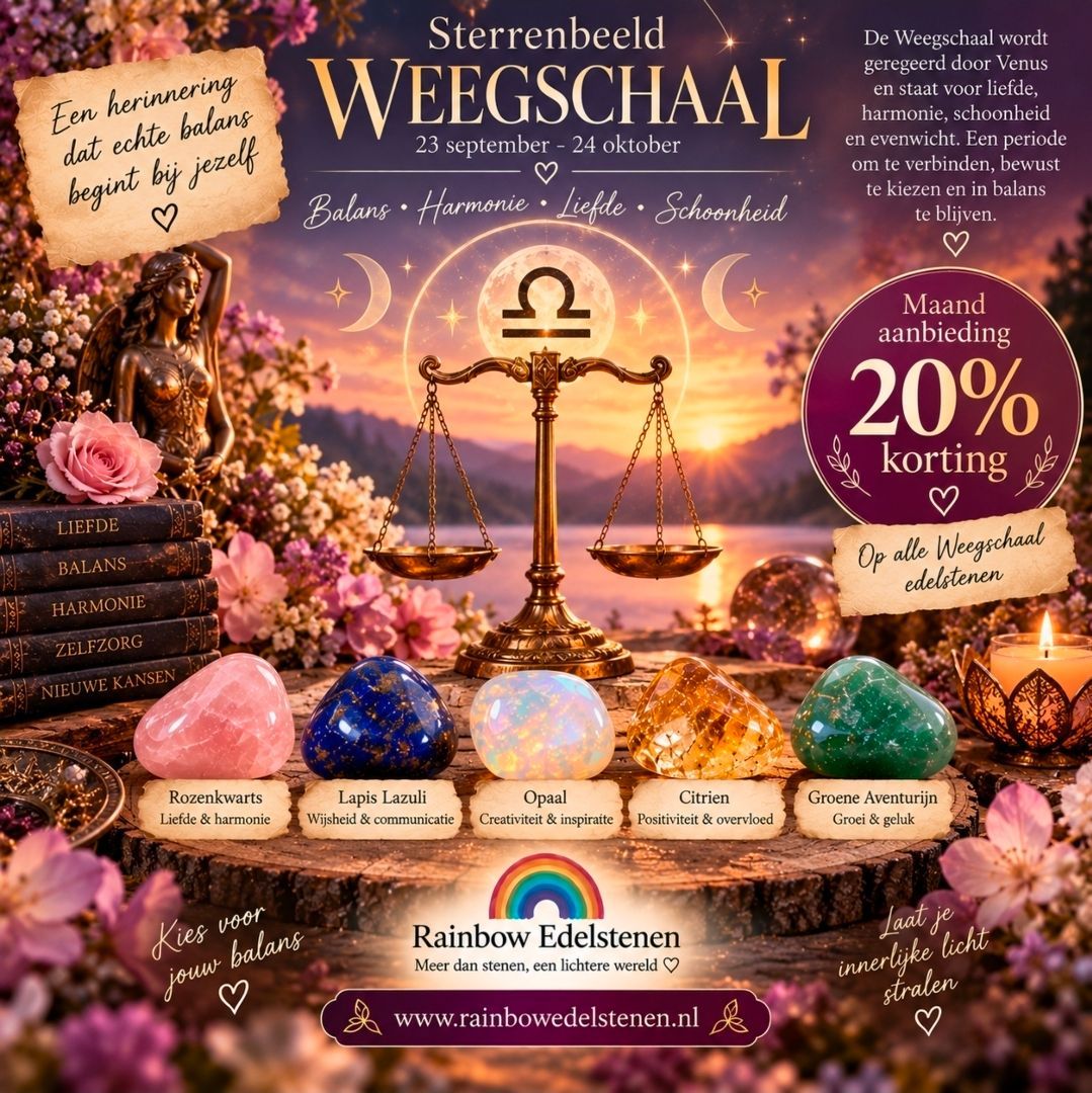Maandaanbiedin Weegschaal Rainbow edelstenen