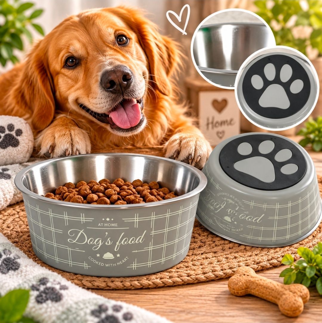 Zolux Food Voer/ Drinkbak Hond Taupe - 20,6 cm