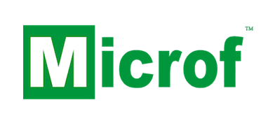 Green Microf logo in bold white text inside a green square