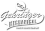 Gehringer Mechanical logo with a wrench and gear, black and gray on white background