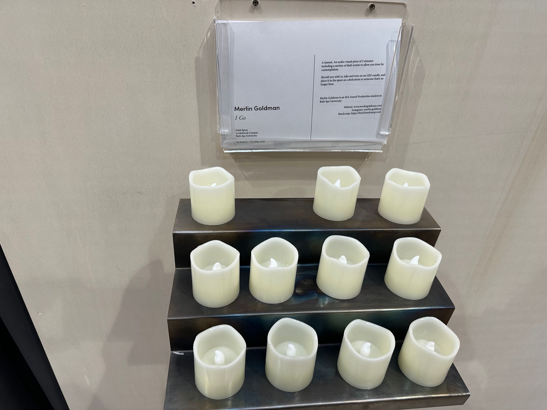 Unlit LED candles