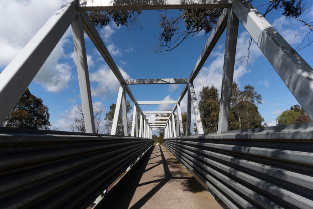 Pedestrian Bridge Rosedale Australia over river — Home Builder in Rosedale, QLD