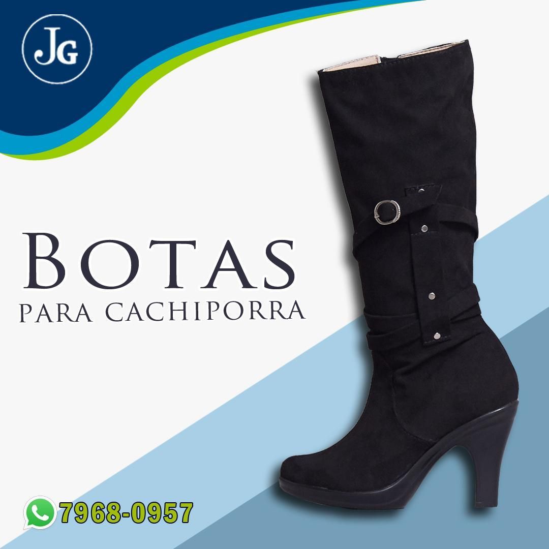 bota de cachiporrista color negro