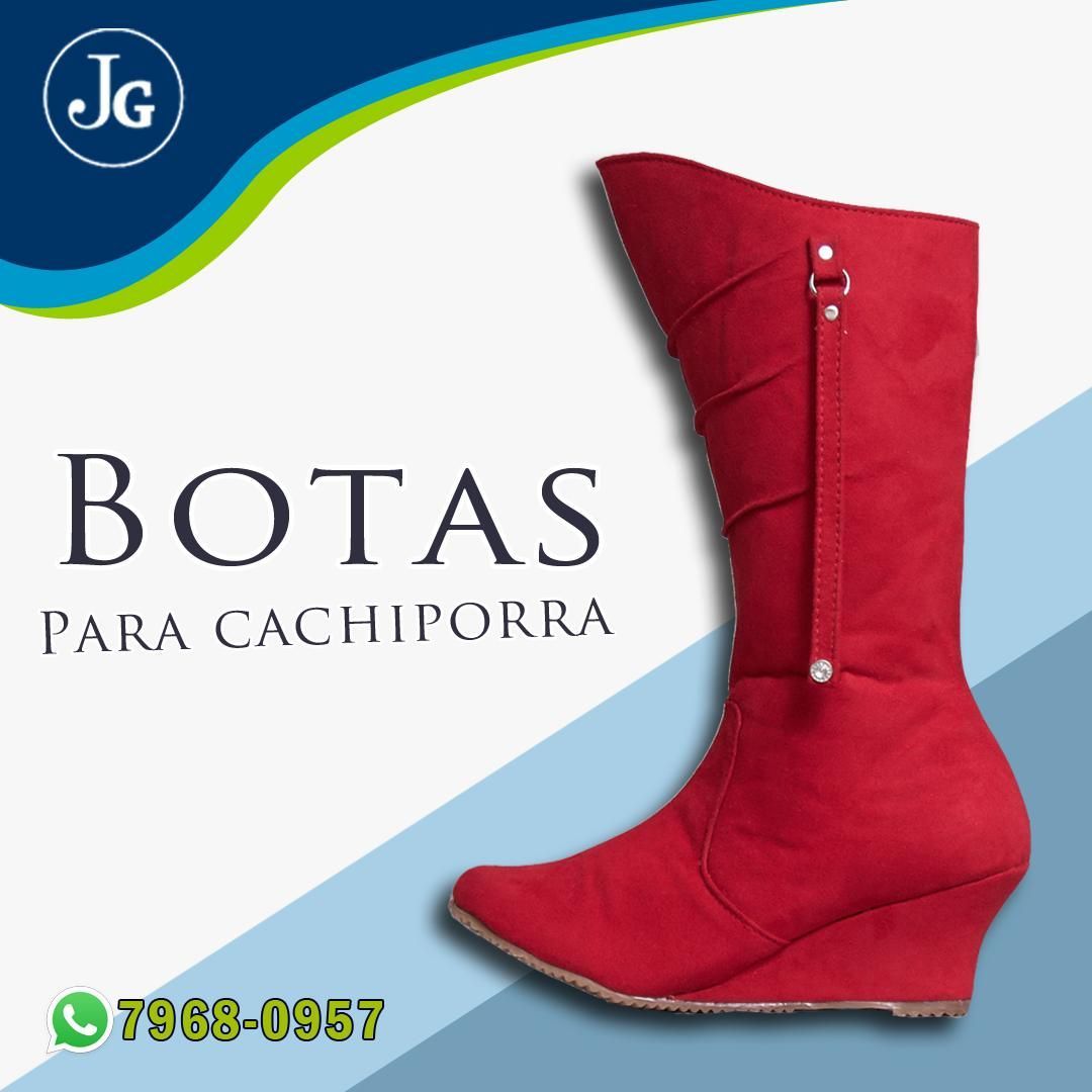botas de cachiporrista roja