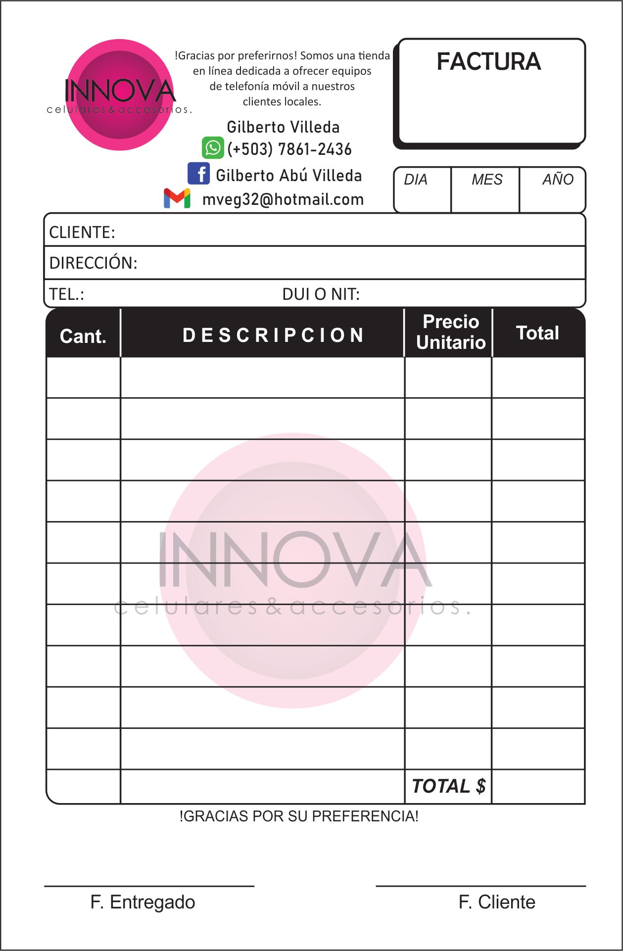 factura comercial 
