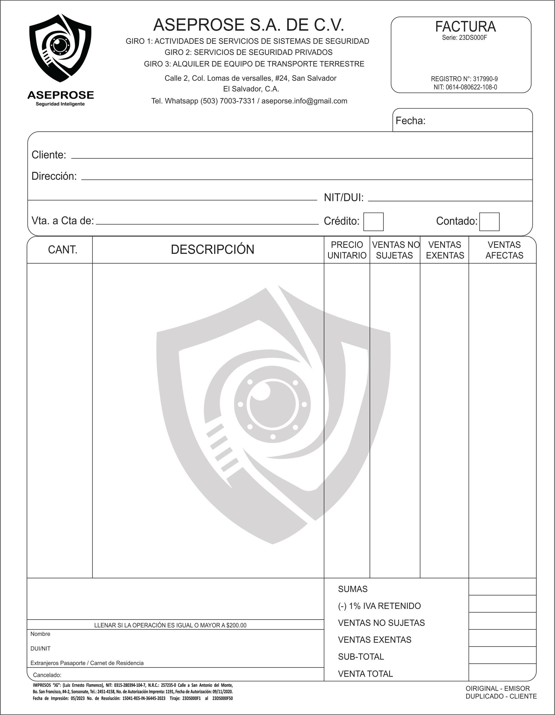 factura de consumidor final 