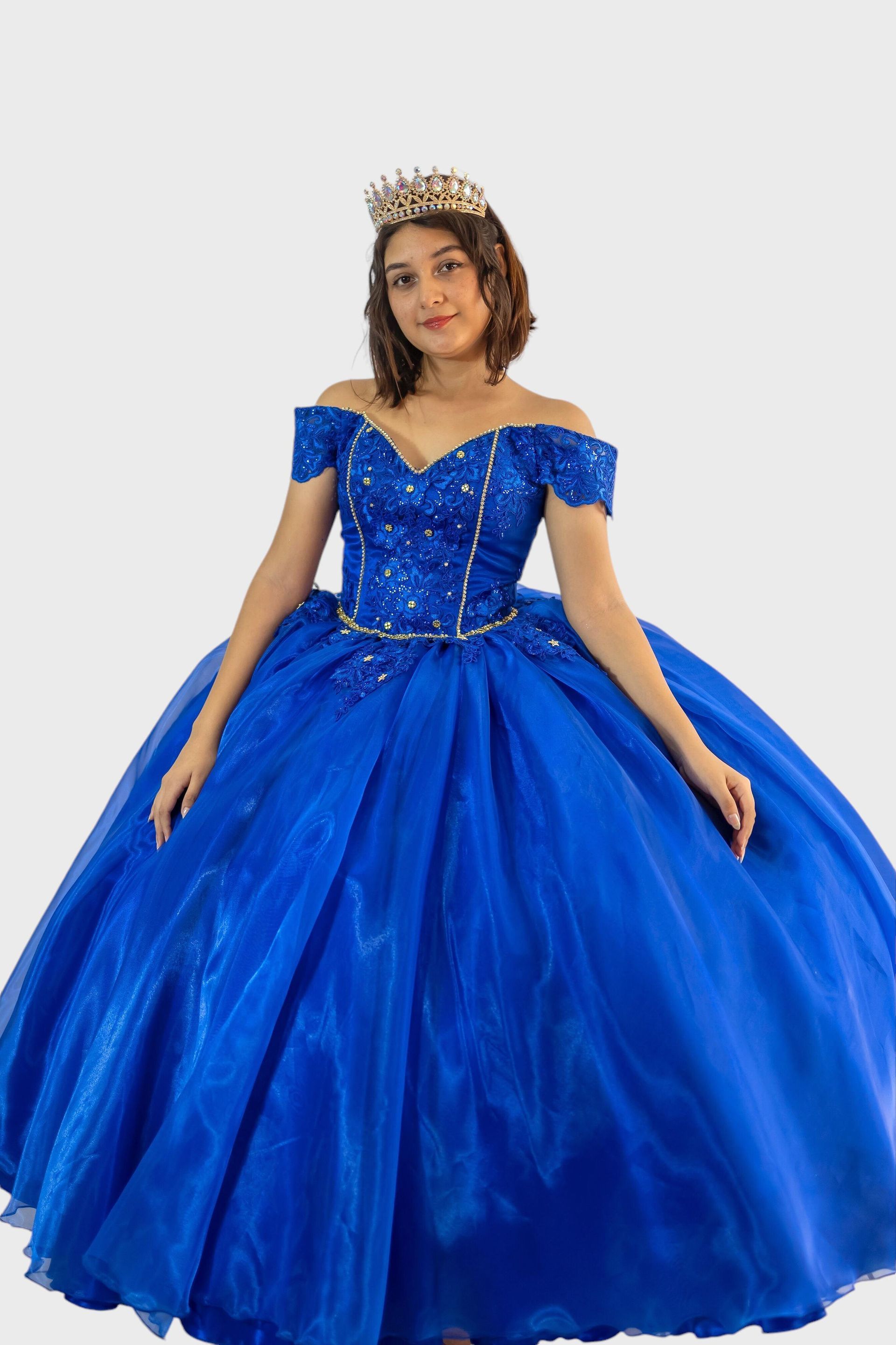 vestido de quinceañera color azul