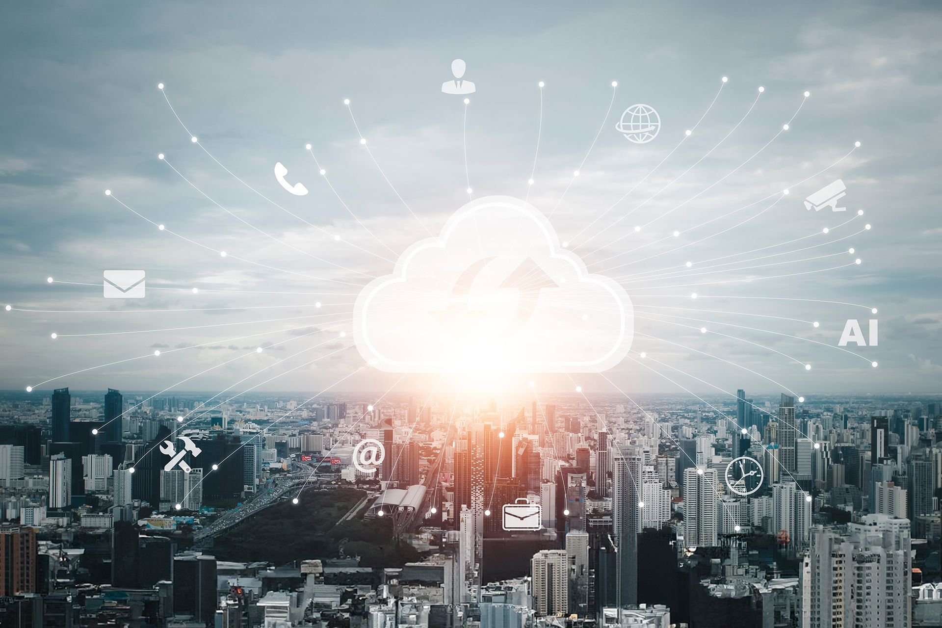 Image of a cloud infrastructure setup, demonstrating the migration and management of cloud services for a Fortune 500 consulting firm.