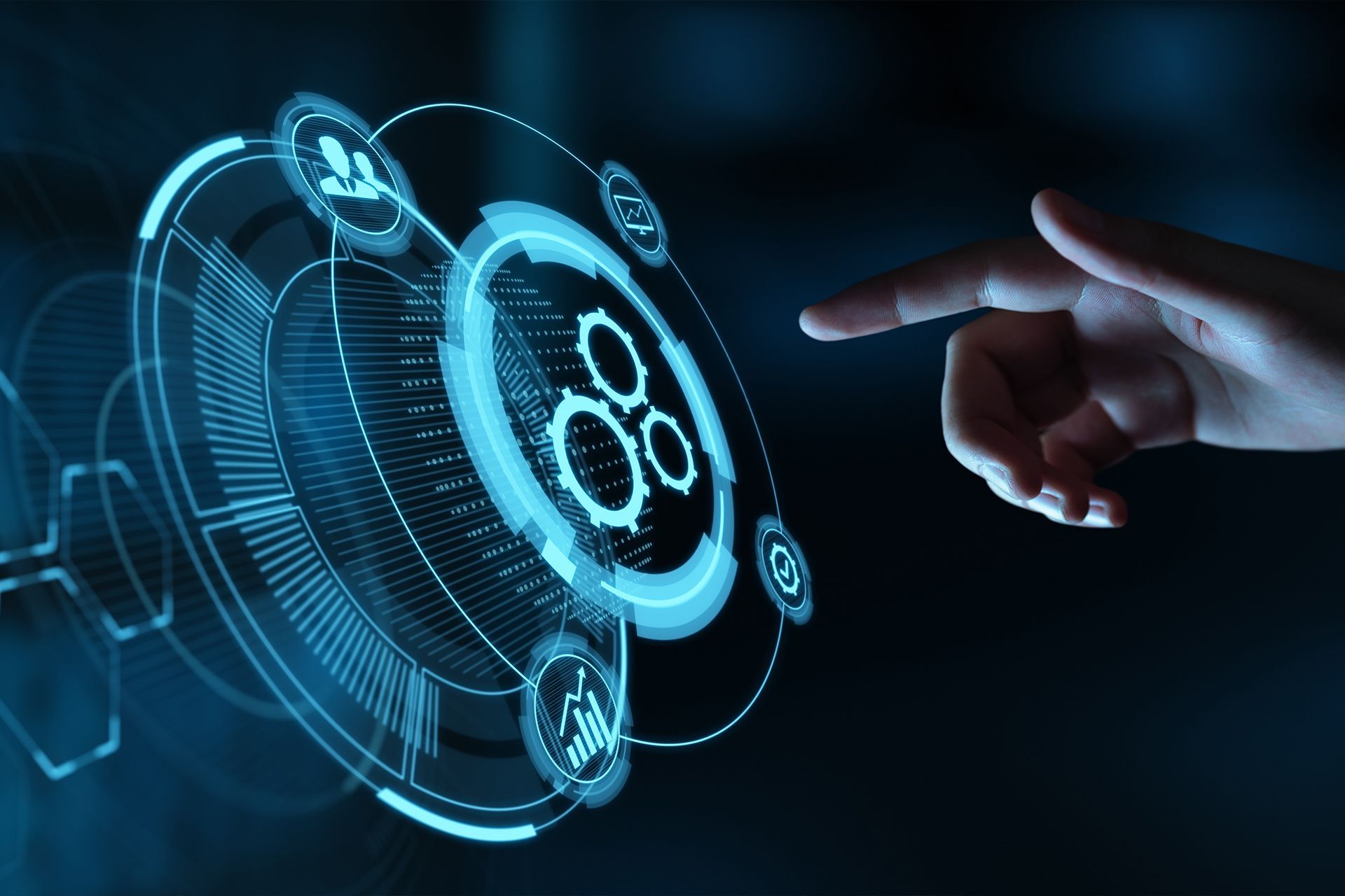 Image showing robotic process automation (RPA) and machine learning tools optimizing processes in a financial services firm.