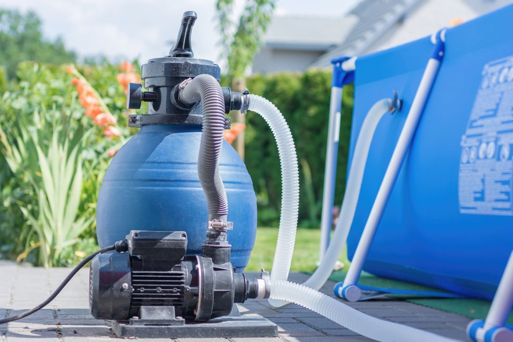 A Swimming Pool With a Filter and Pump Attached to It — Fannie Bay Pool Shop in Winnellie, NT