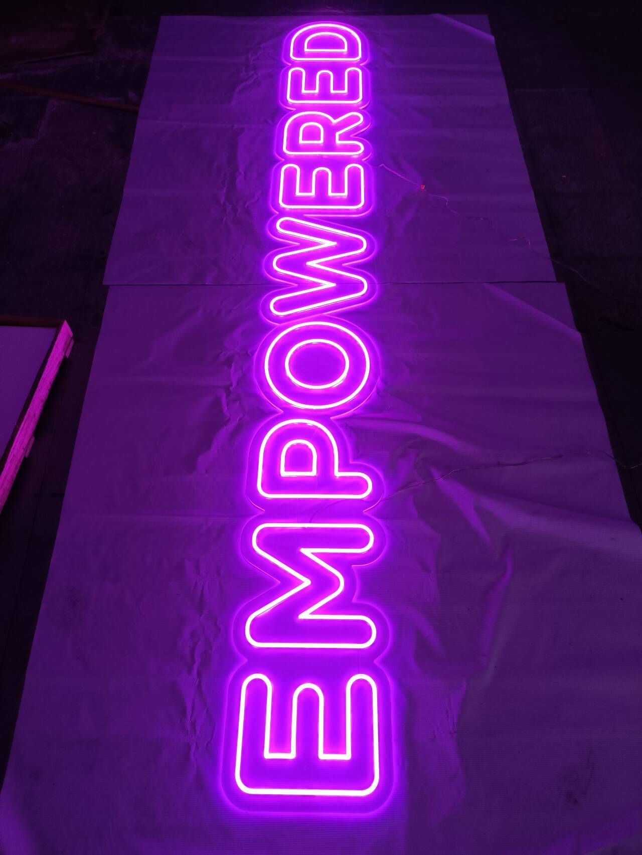 A Neon Sign That Says