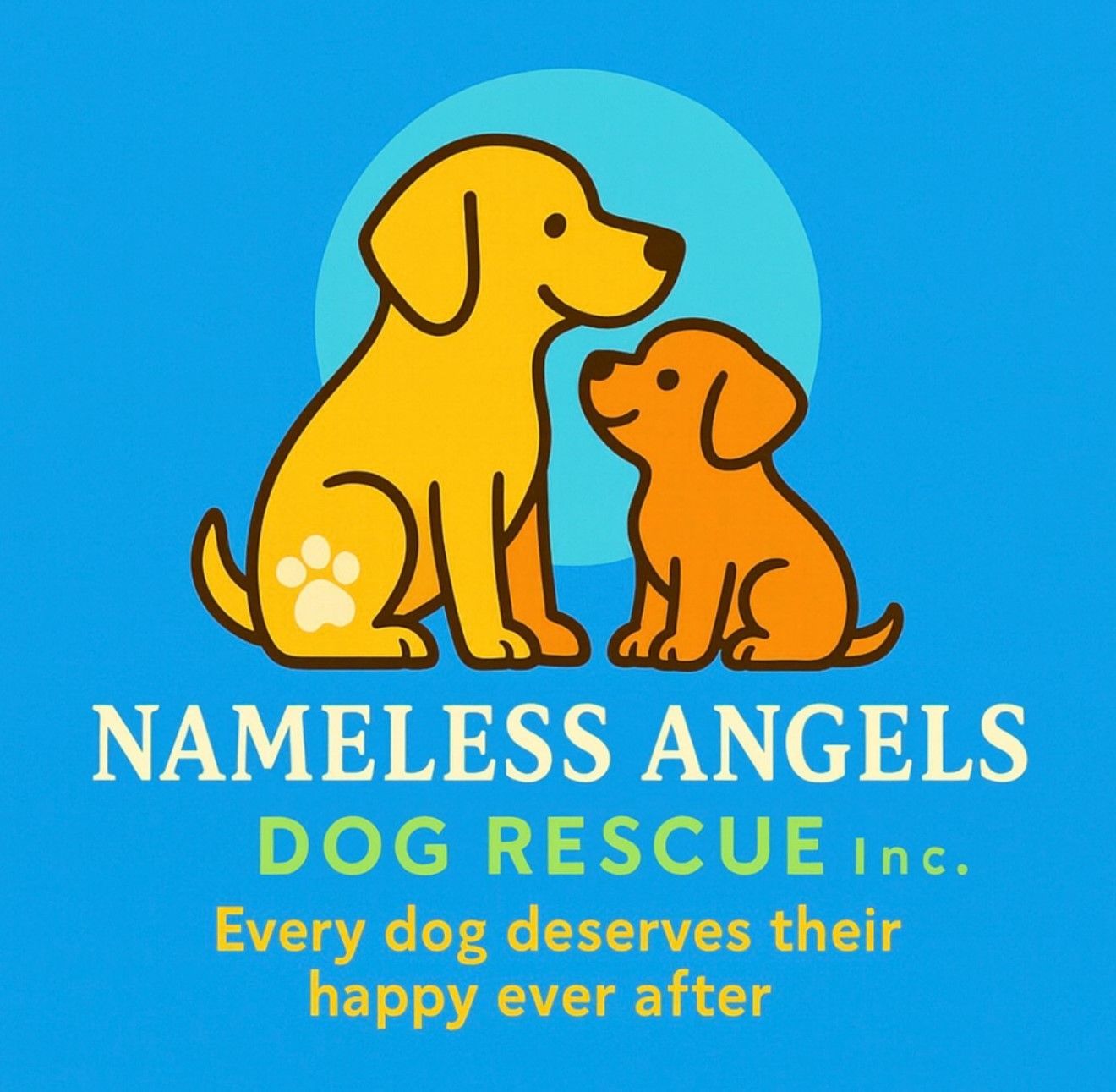 Nameless Angels Dog rescue Incorporated Logo