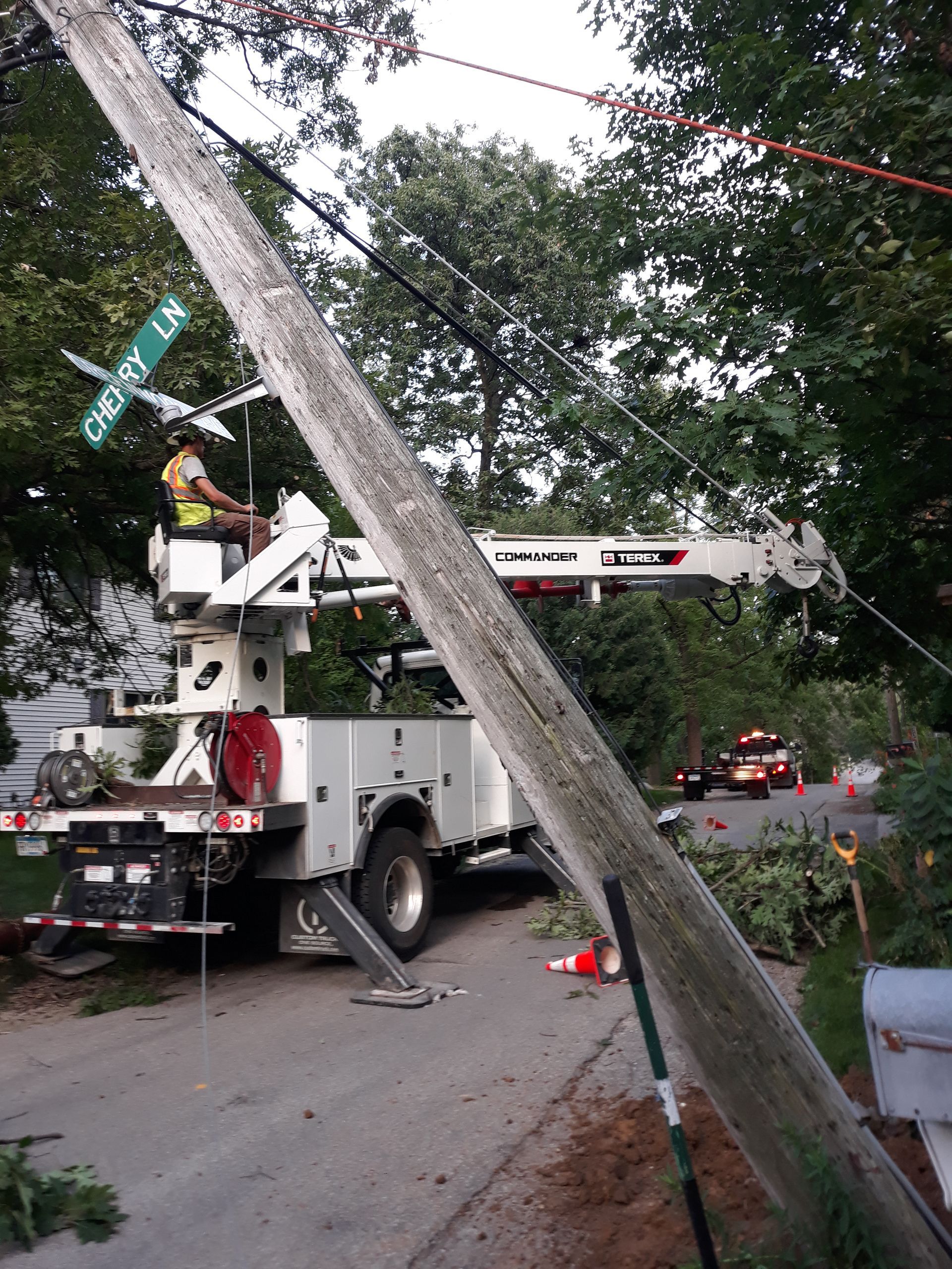 Grover Construction LLC team performing pole inspections in Washington state