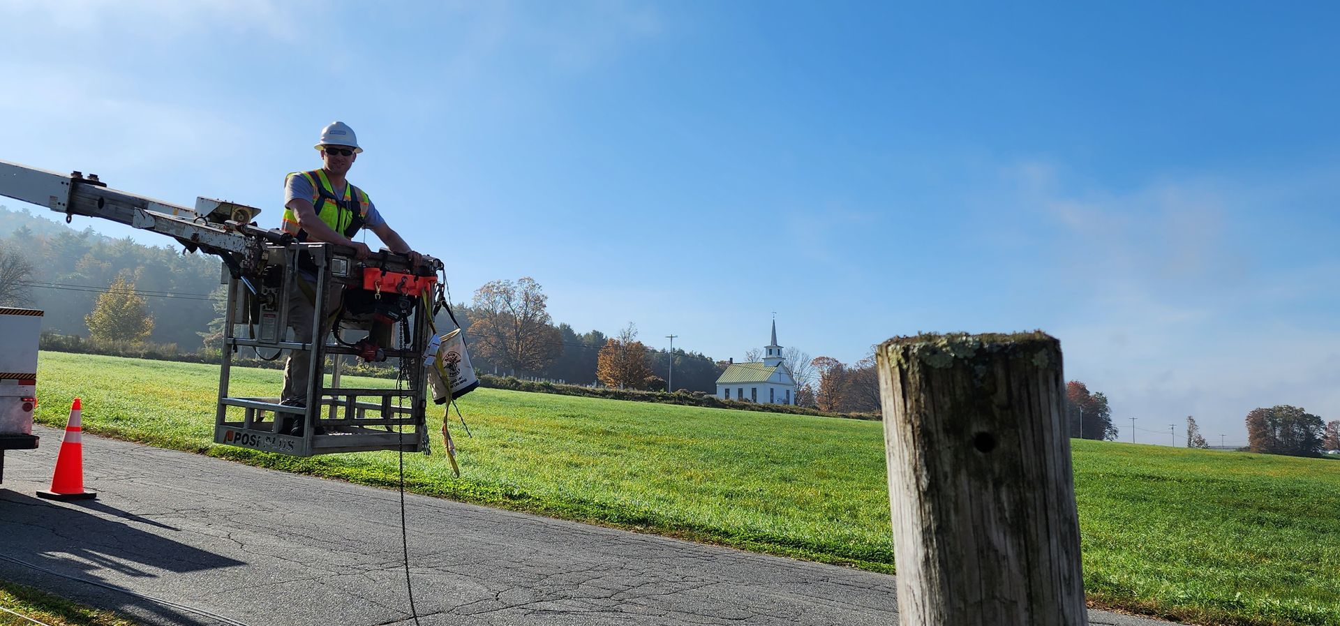 Anchor installation services for utility poles by Grover Construction LLC