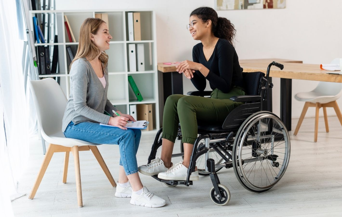 Support Worker helps the participant for daily task at home.