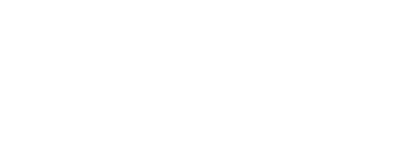 The logo for sample funeral home is shown on a white background.
