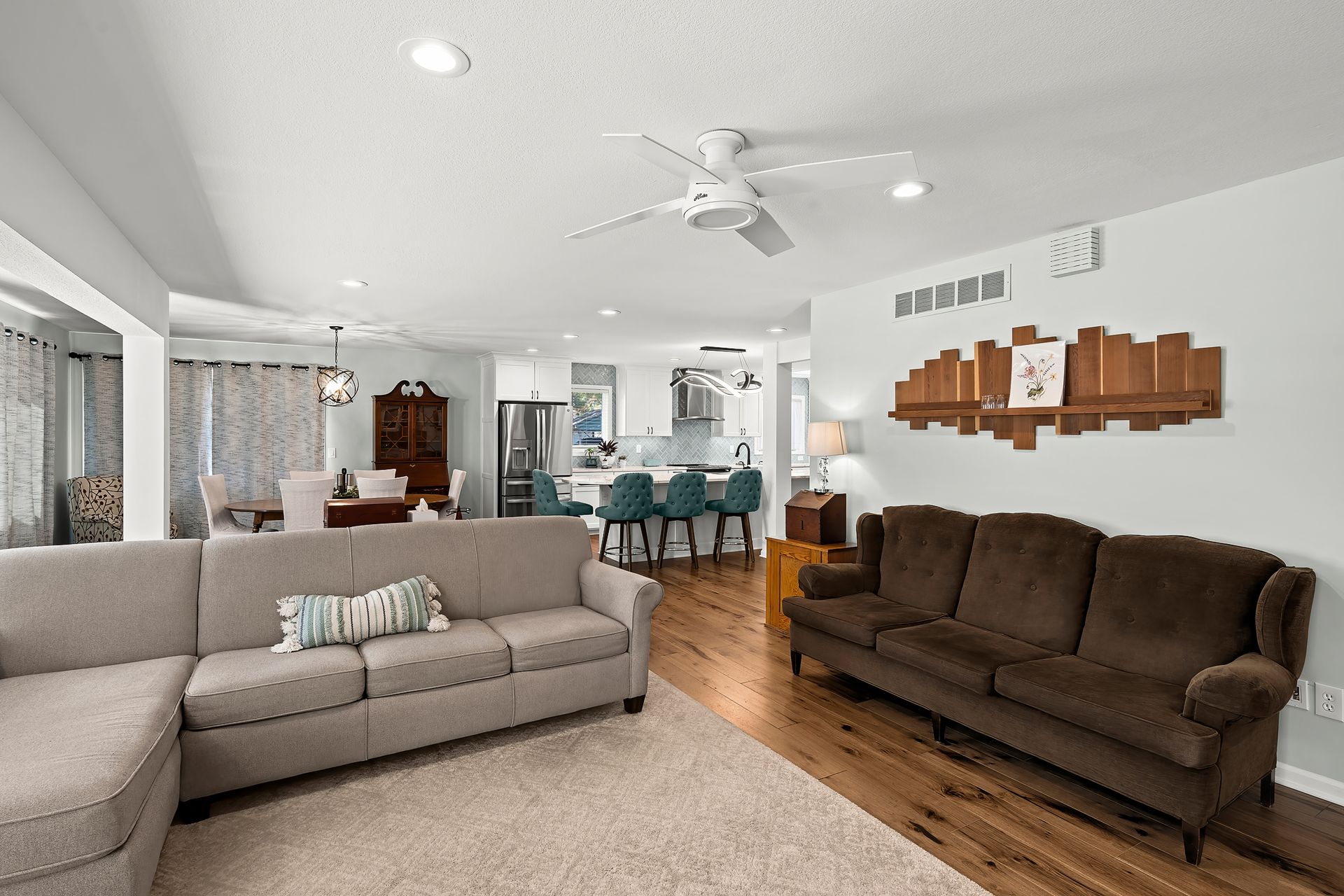 Remodeled living room by Gartman Remodeling in Kansas City