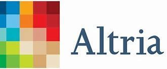 Altria corporate logo with a multicolored square mosaic and blue wordmark