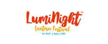 LumiNight Lantern Festival logo in red and gold text on a light background