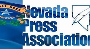 Nevada Press Association logo with blue text, Nevada outline, and an American flag graphic