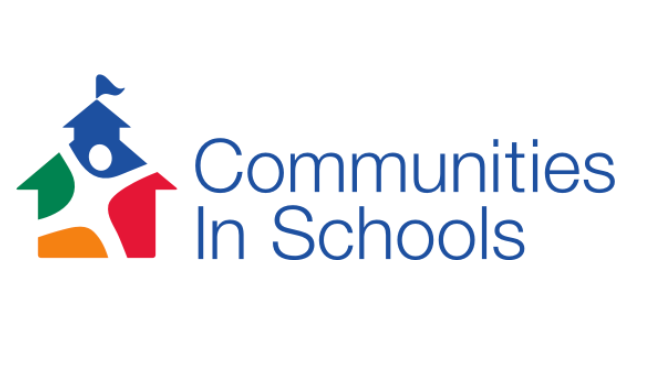 Communities In Schools logo with a colorful house and people icon beside blue text