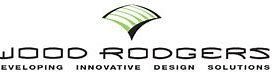 Wood Rogers logo with stylized green roof icon and tagline “Developing Innovative Design Solutions”