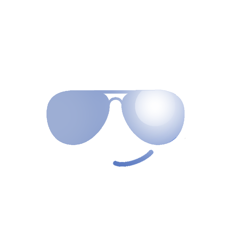 A pair of sunglasses with a smiley face on it.