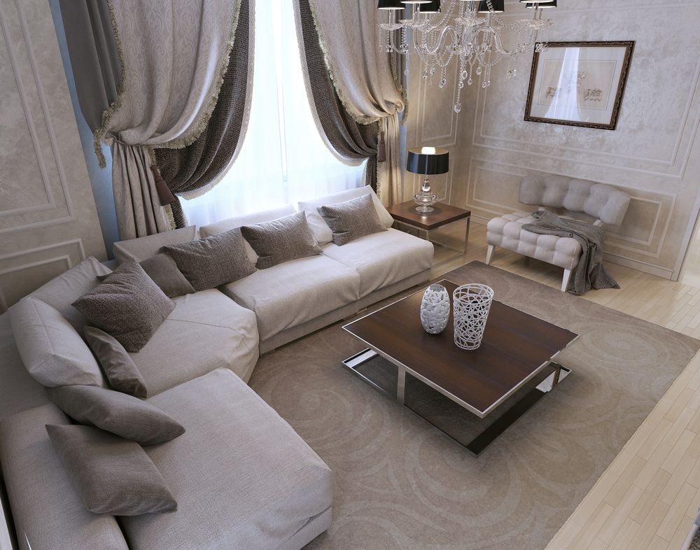 Elegant Living Room With a Cream-coloured Sectional Sofa — G.N Painting and Decorating in Wauchope, NSW