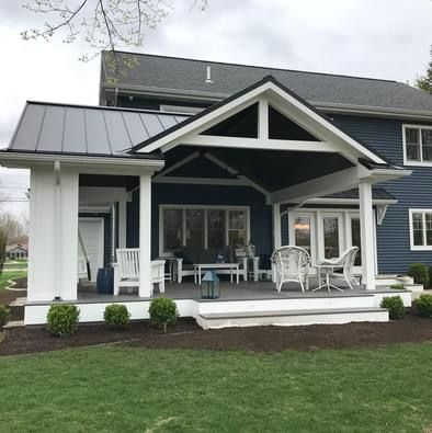 Porch Metal Roof on Wawasee Lake