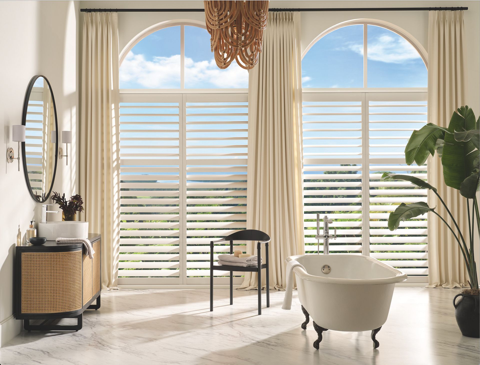Hunter Douglas Palm Beach™ Polysatin™ Vinyl Shutters near Alpharetta, Georgia